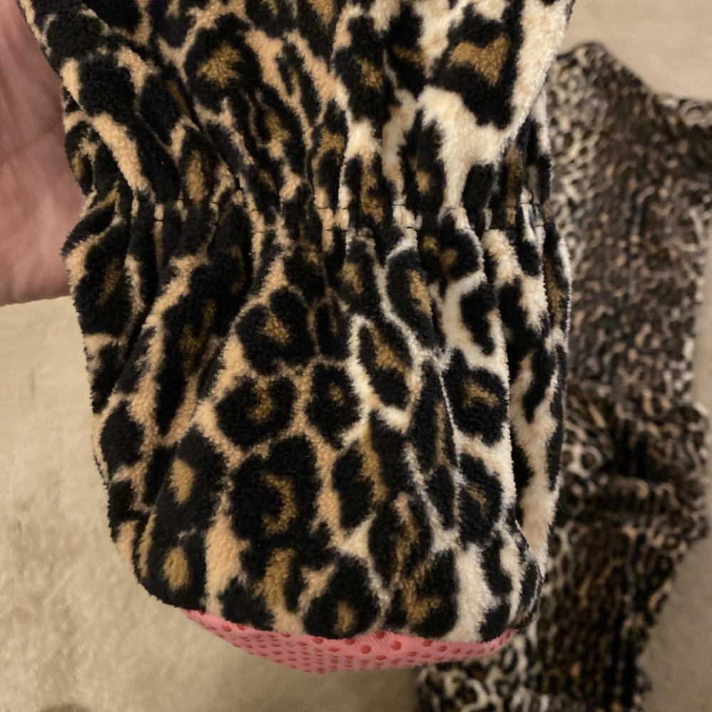 Nick & Nora Leopard Zip Up  Adult Medium‎ One Piece Fleece Cat Footie Pajamas - Picture 11 of 12
